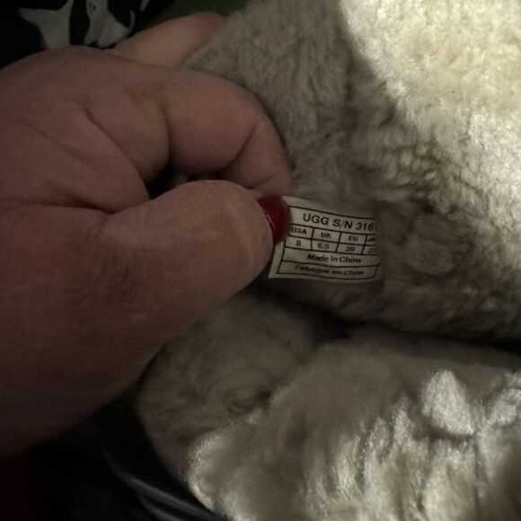 Sz 8 UGG classic short boot- gold sequin bling- EuC - Picture 9 of 15